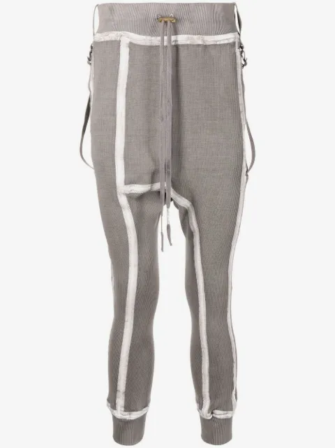 Boris Bidjan Saberi tape-detail drawstring track pants