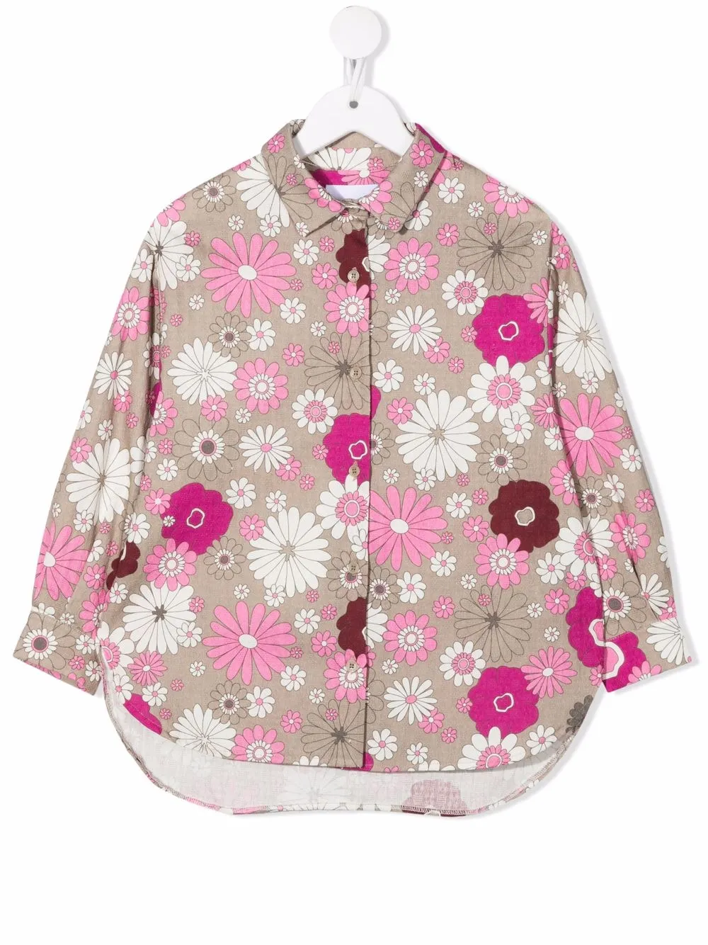 

Douuod Kids floral-print shirt - Neutrals