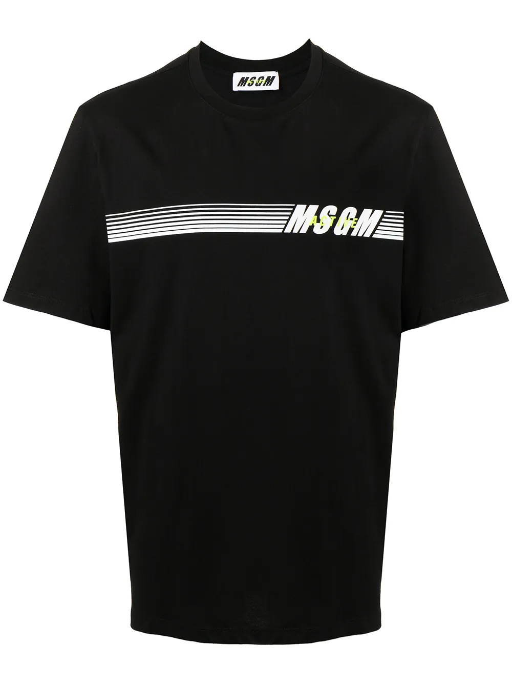 

MSGM playera con franjas del logo - Negro