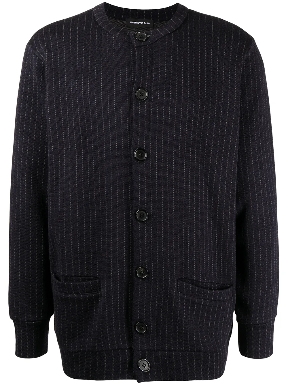 

Undercover cárdigan con rayas diplomáticas estampadas - Azul