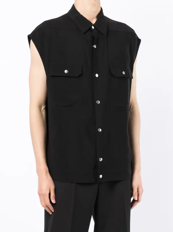 Rick Owens Sleeveless Buttoned Shirt 