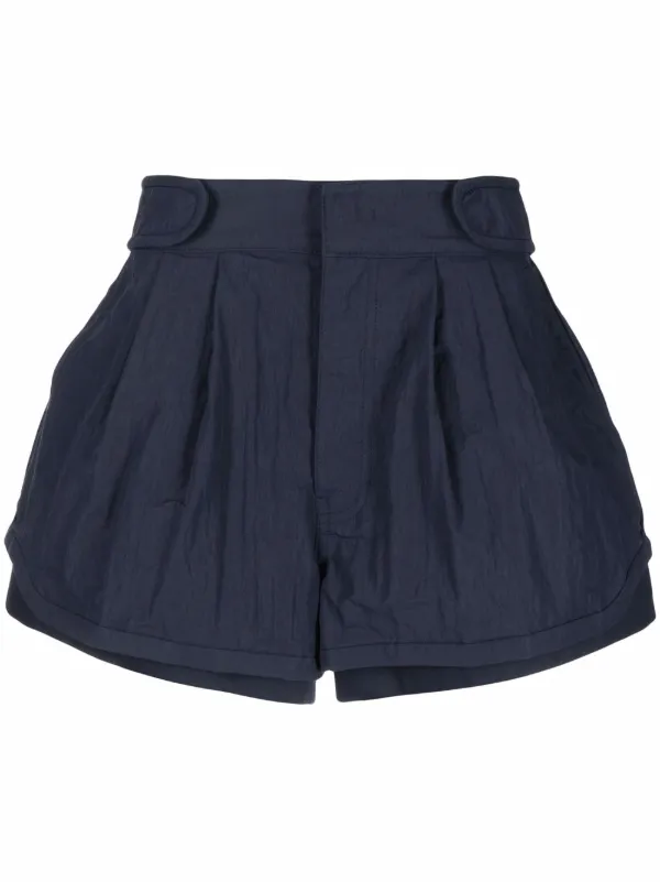 Juun.J double layer pleated shorts men Cotton Nylon L Blue