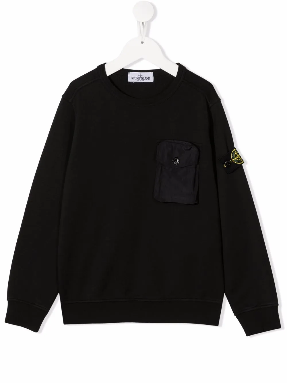 

Stone Island Junior hoodie con logo Compass - Negro