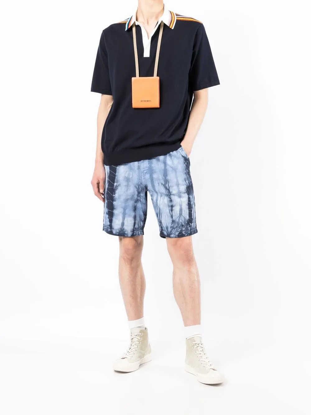 PS Paul Smith Shorts met tie-dye print - Blauw