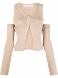 Rokh cut-out knitted cardigan - Neutrals