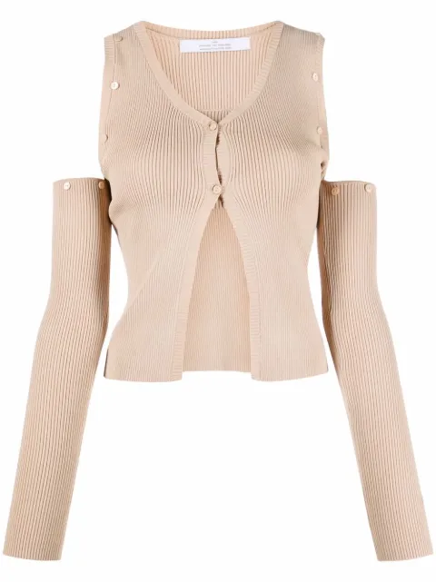 Rokh cut-out knitted cardigan