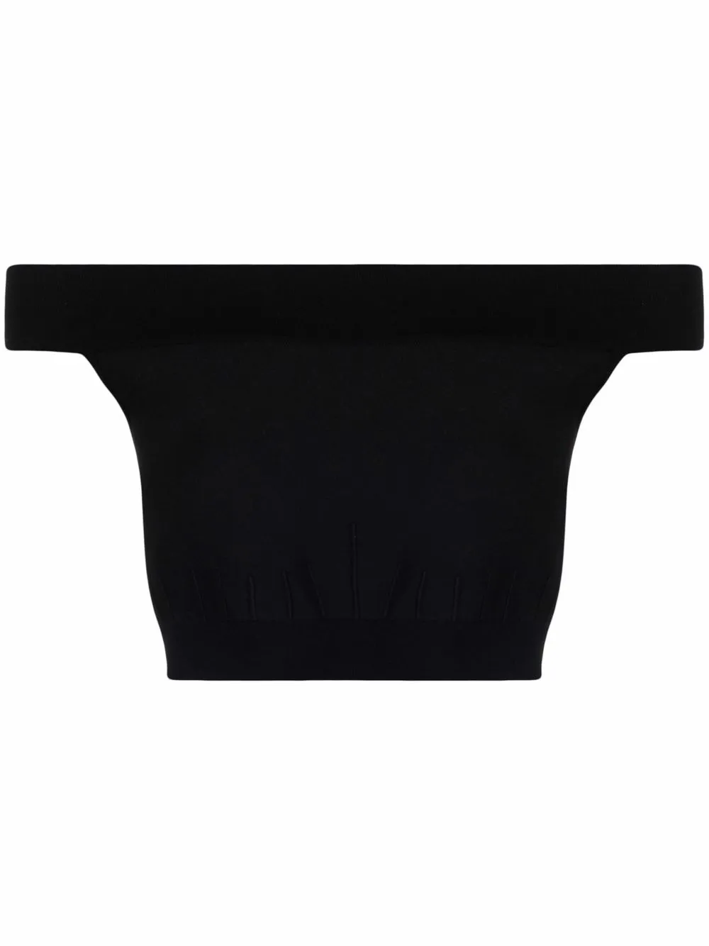 

Alexander McQueen top corto con hombros descubiertos - Negro