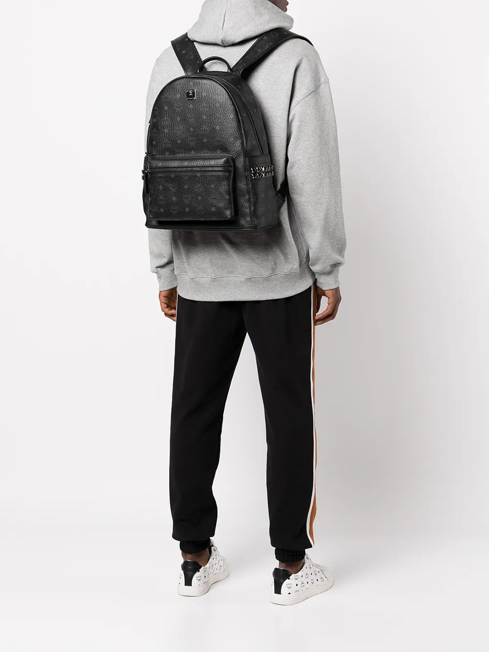 MCM Stark rugzak verfraaid met studs - Zwart