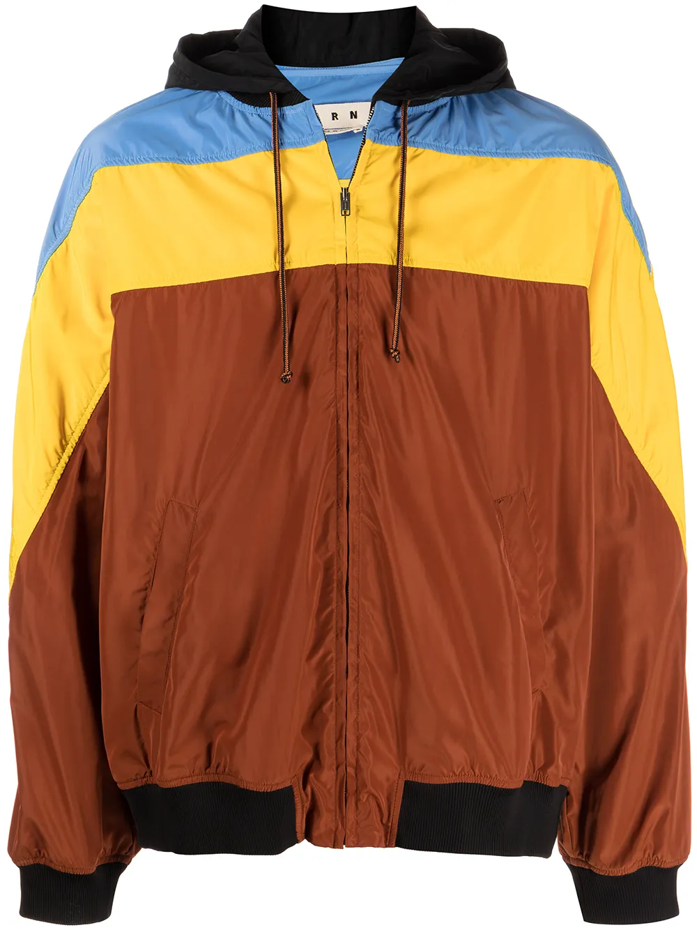 

Marni hooded colour-block lightweight jacket - Multicolour