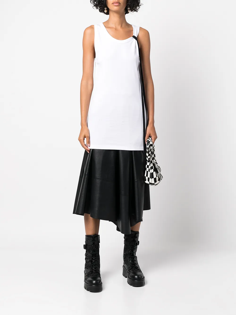 Ann Demeulemeester Tanktop met koord detail - Wit