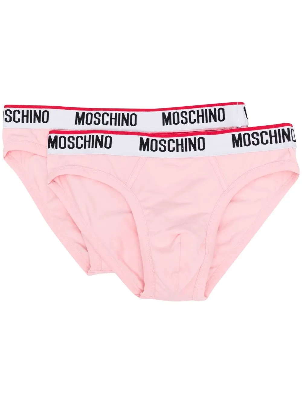 

Moschino logo-waistband boxer briefs - Pink