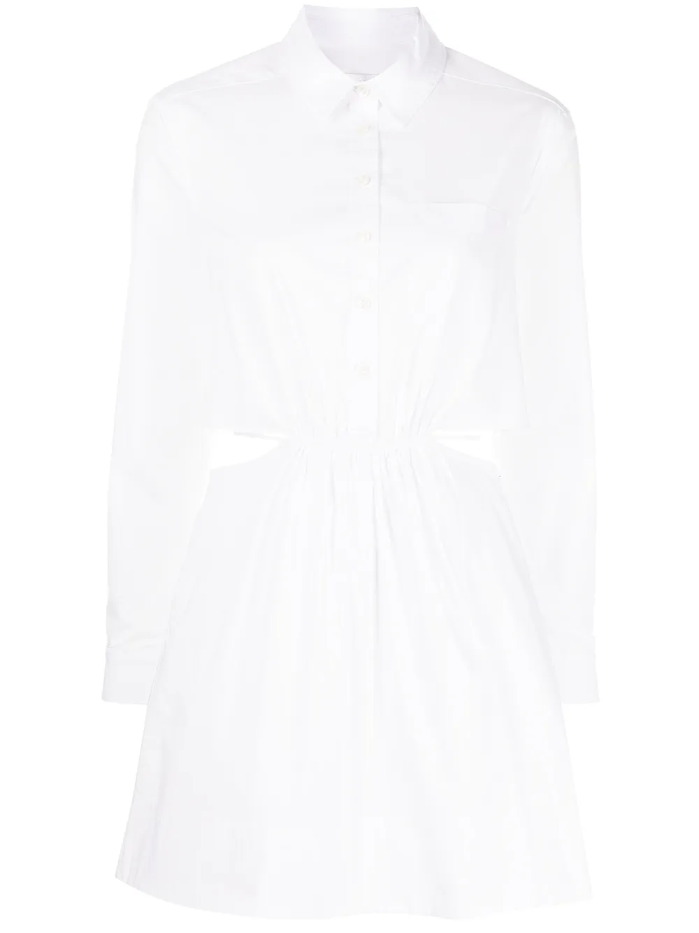 

Jonathan Simkhai vestido camisero con detalle de aberturas - Blanco