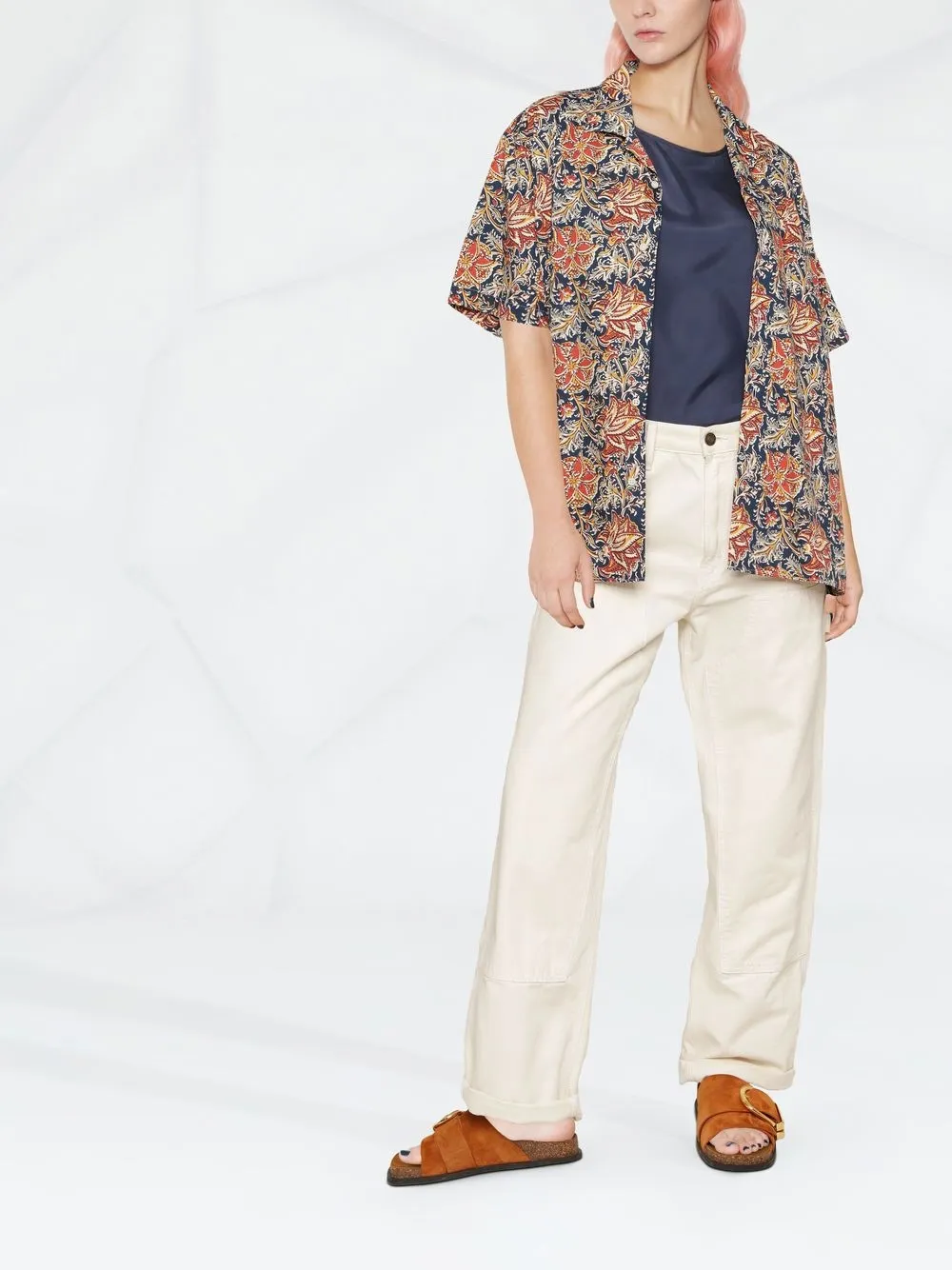 P.A.R.O.S.H. Zijden blouse - Blauw