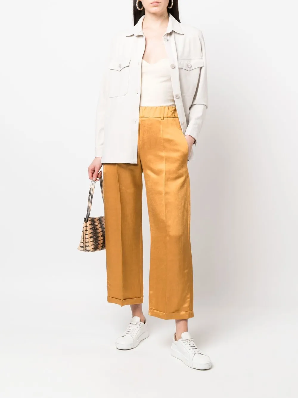 Alysi Cropped broek - Geel