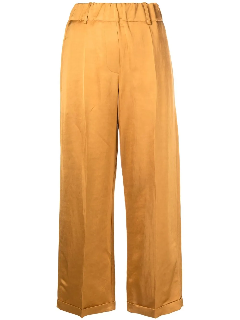 

Alysi high-waisted cropped trousers - Yellow