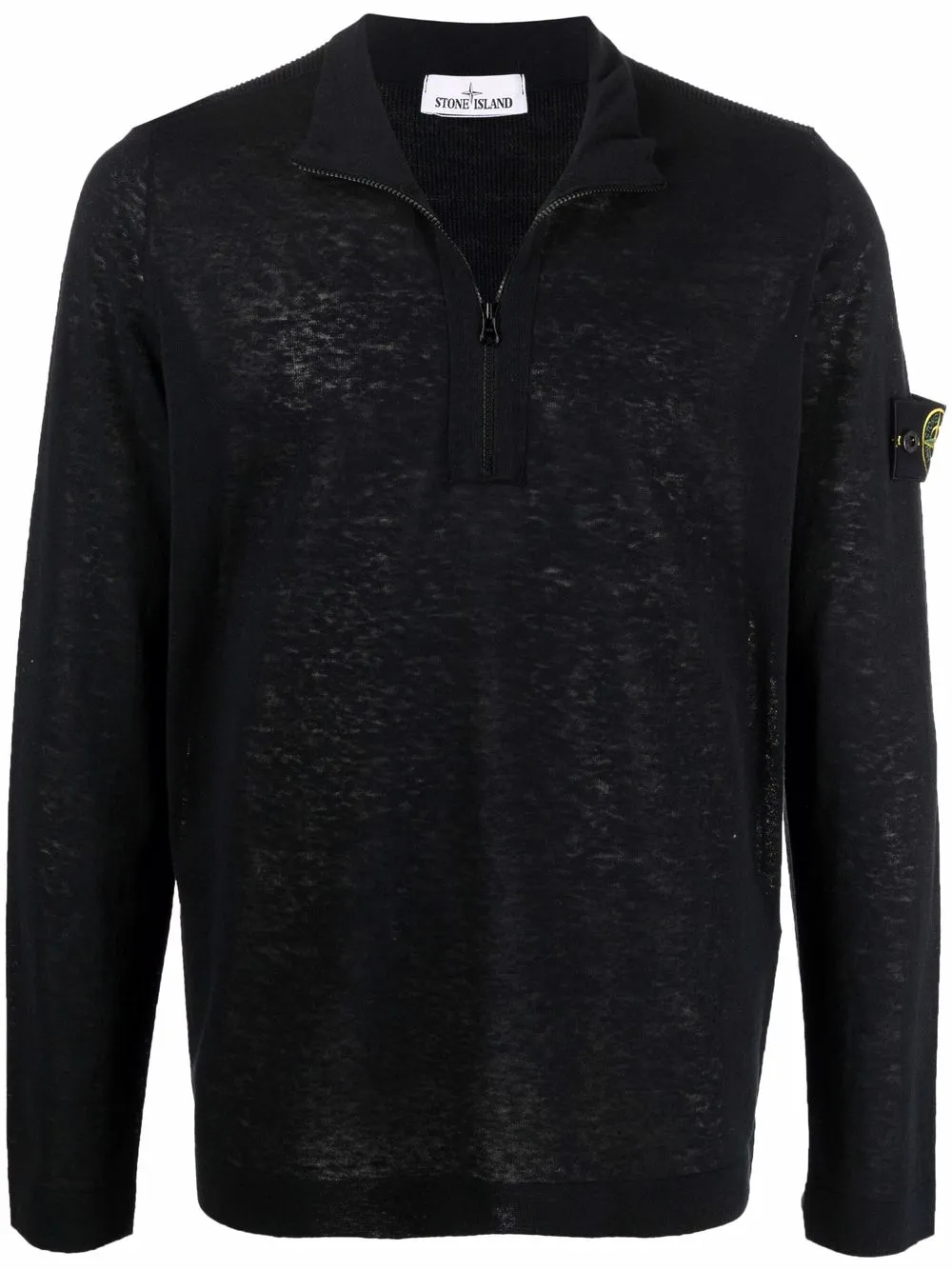 

Stone Island half-zip logo sweatshirt - Black