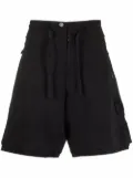Stone Island Shadow Project speckled-cotton bermuda shorts - Black