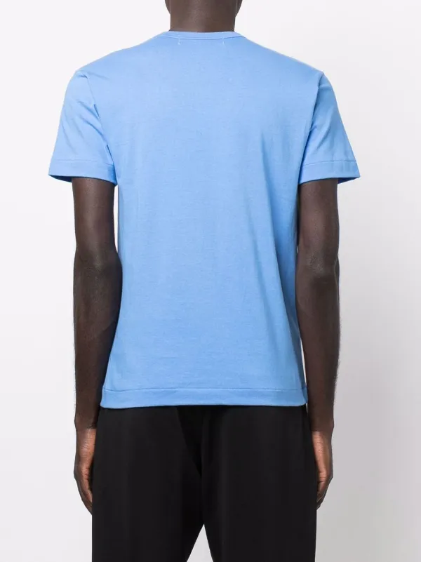 Comme Des Garçons Play ロゴパッチ Tシャツ | ブルー | FARFETCH JP