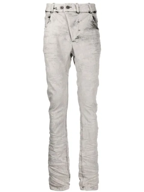 Boris Bidjan Saberi pantalones skinny con efecto lavado