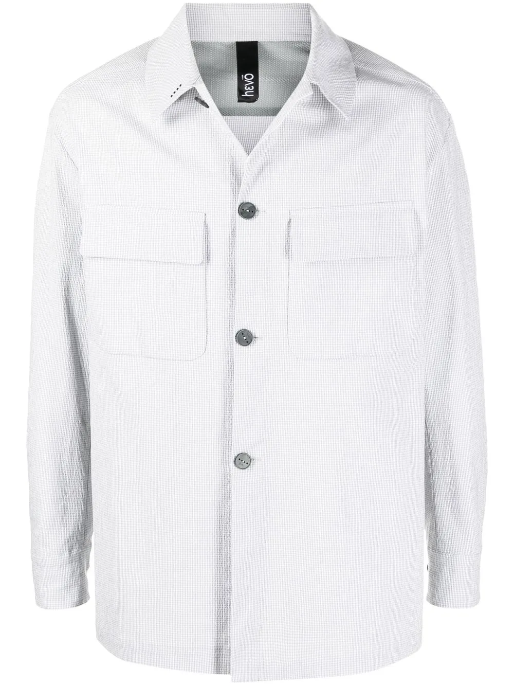 

Hevo micro check shirt jacket - White