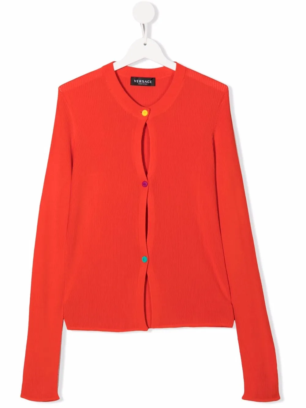 

Versace Kids cárdigan tejido con botones - Naranja