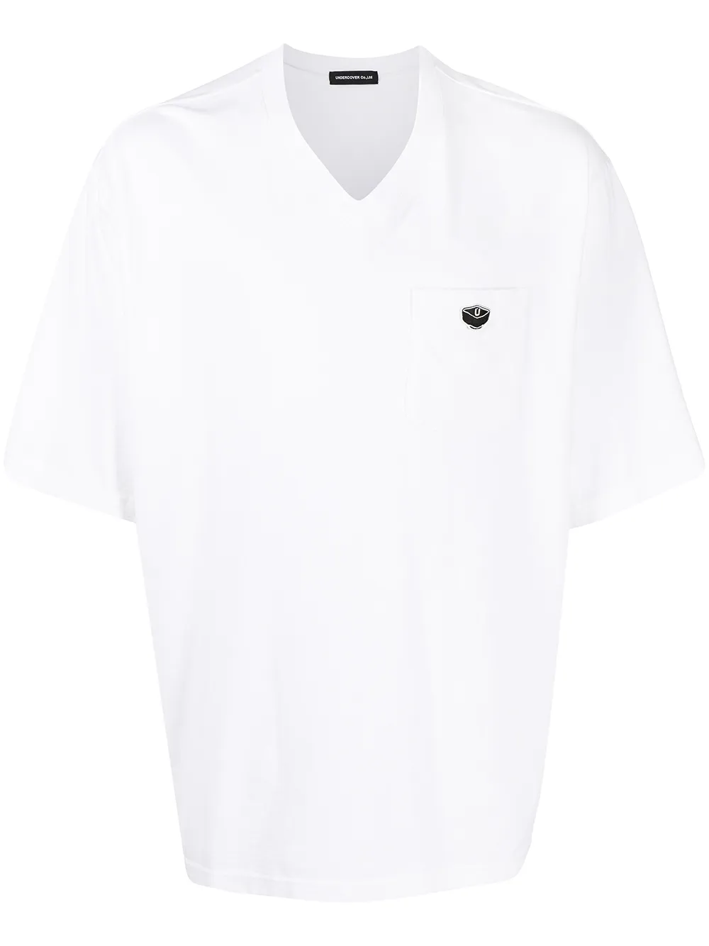 

Undercover playera con logo bordado y cuelo V - Blanco