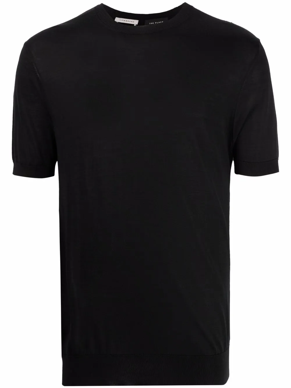 

Low Brand crew neck silk T-shirt - Black