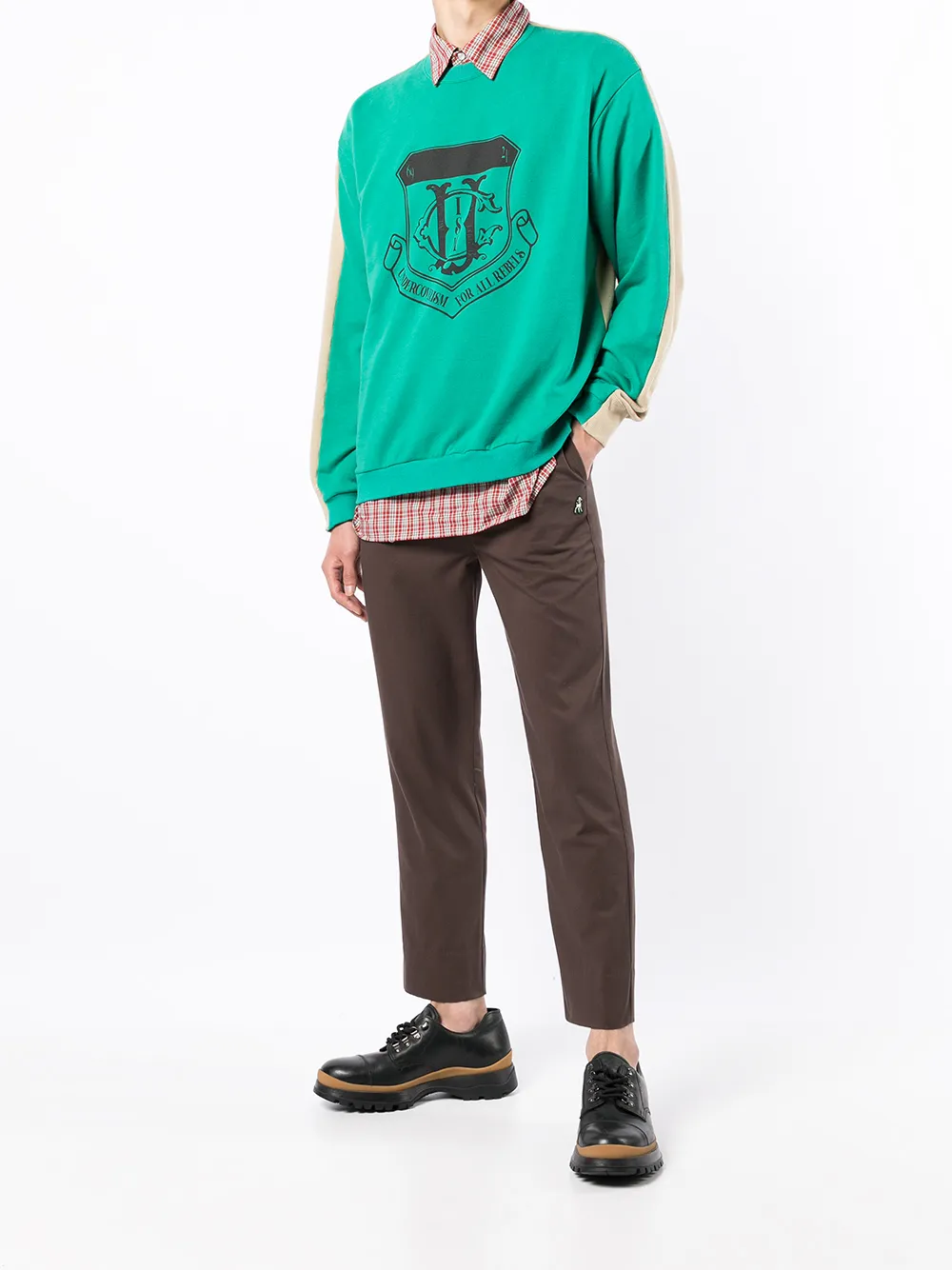 Undercoverism Trui met logoprint - Groen
