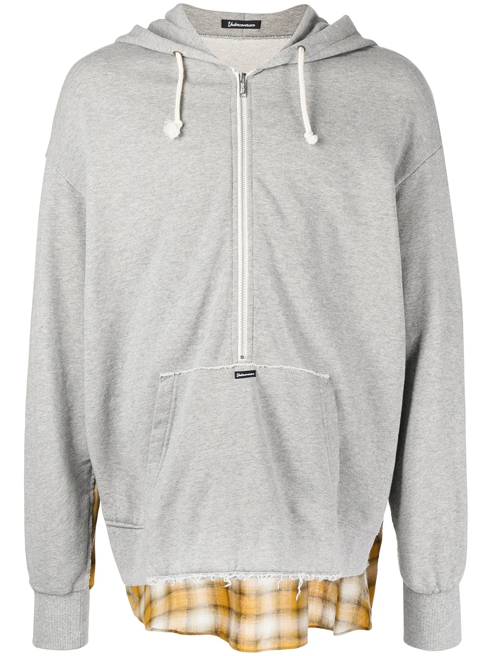 

Undercoverism hoodie con cuadros estampados - Gris