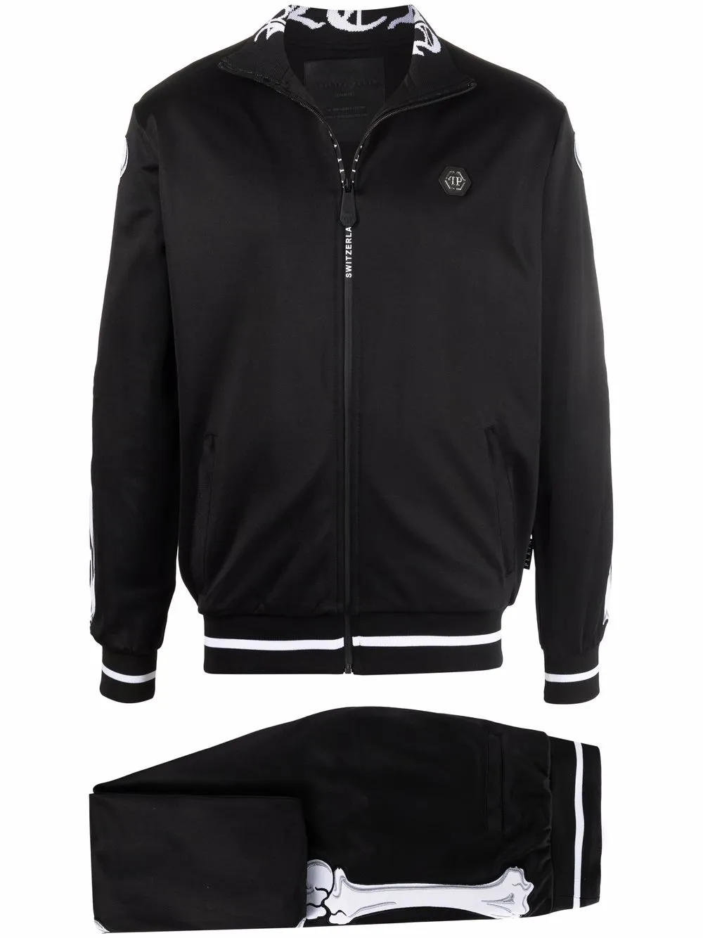 

Philipp Plein pants con esqueleto estampado - Negro