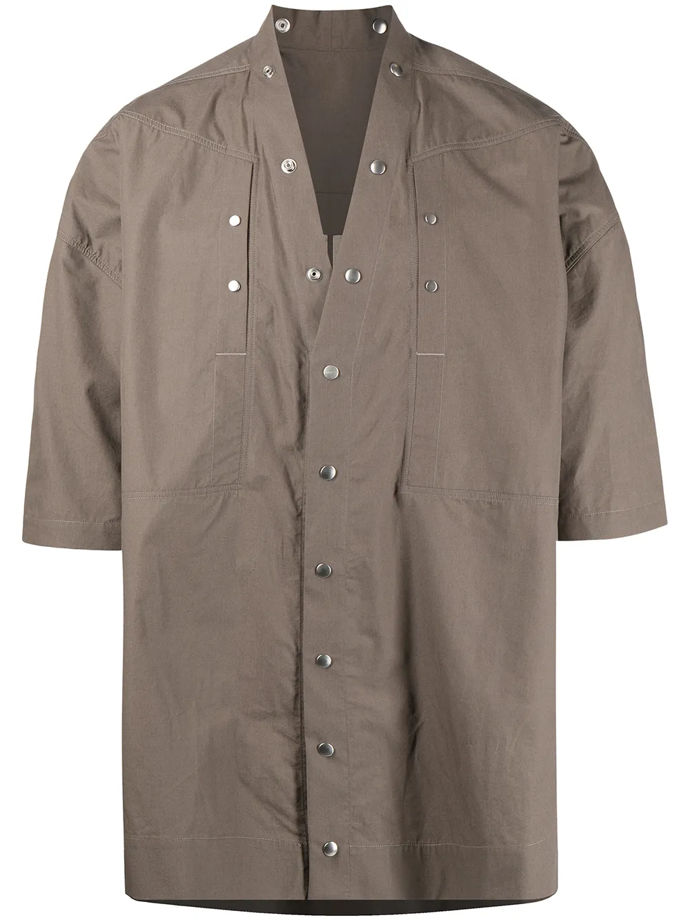 

Rick Owens playera con cuello en V - Marrón