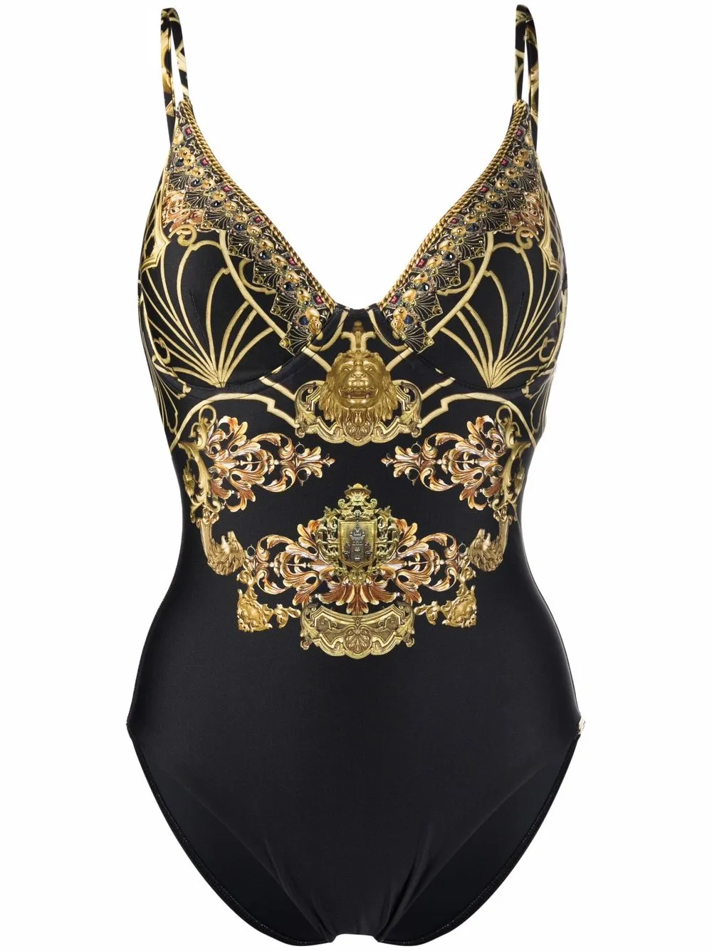 Camilla Baroque pattern-print Swimsuit - Farfetch