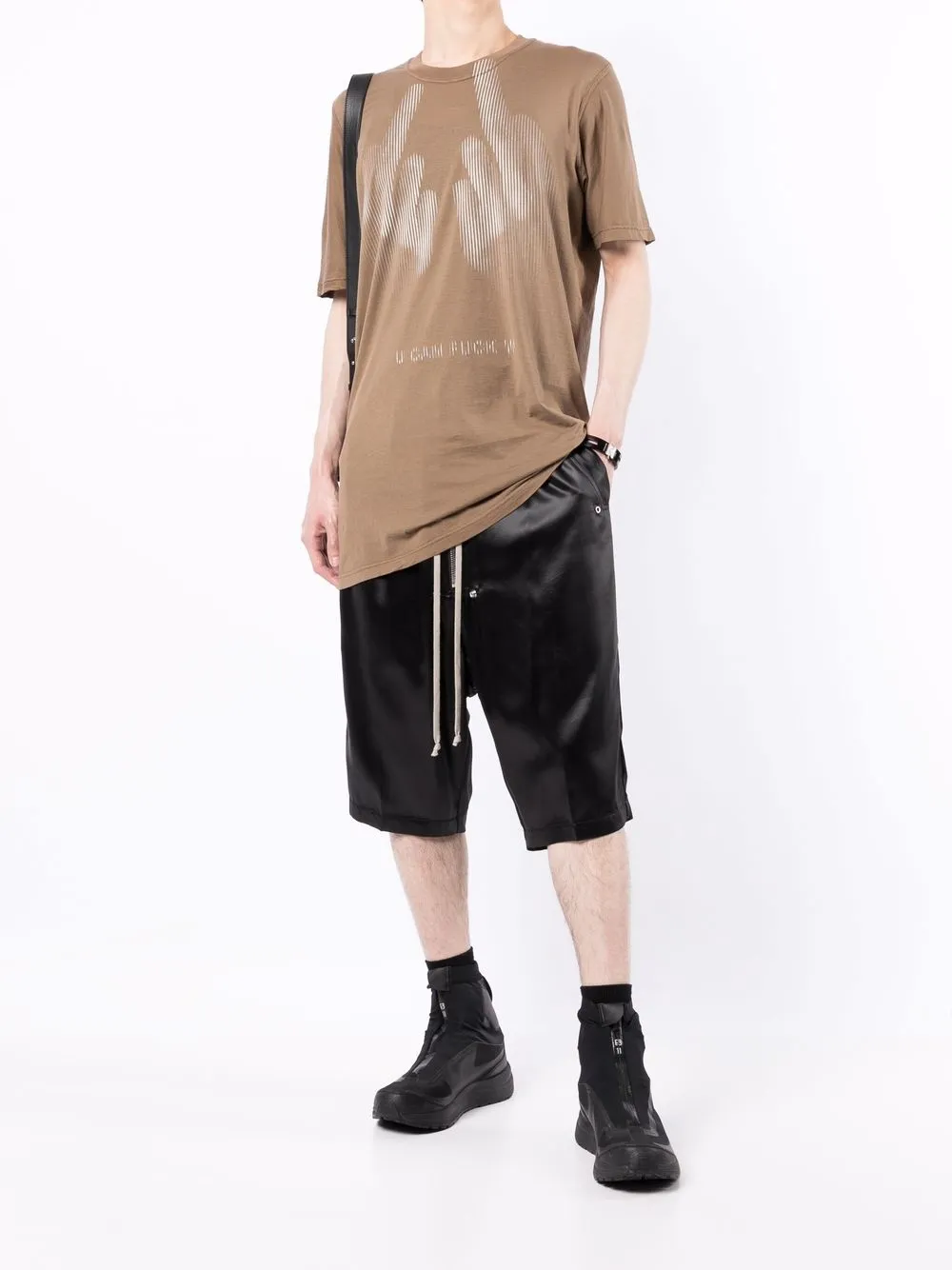 11 by Boris Bidjan Saberi T-shirt met print - Bruin