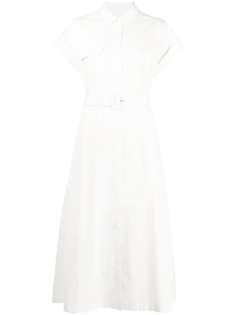 

Juun.J vestido camisero skater sin mangas - Blanco
