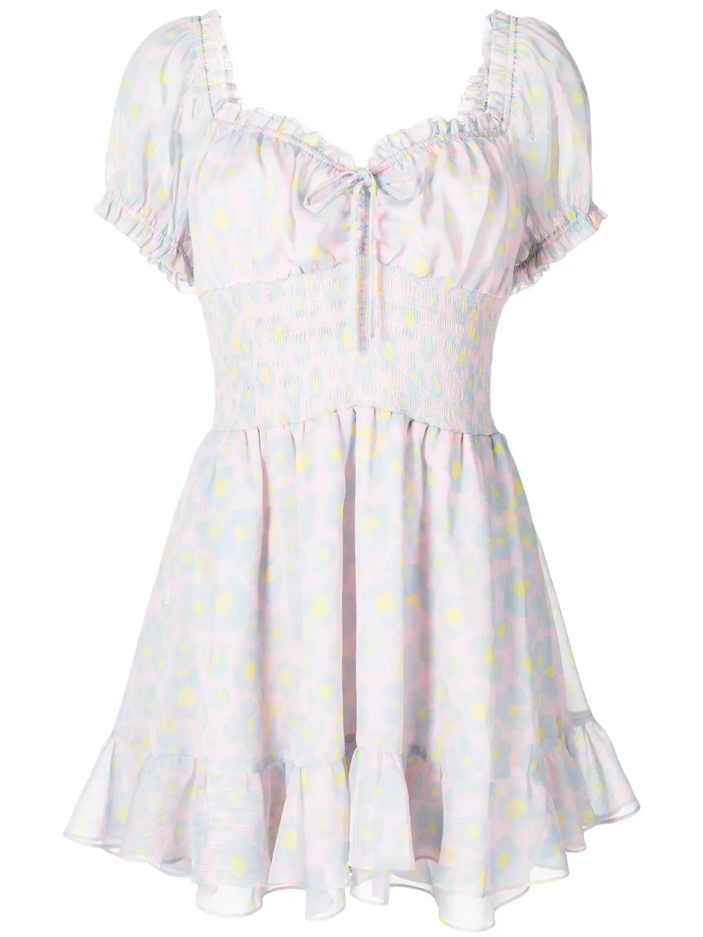 

SJYP vestido midi con mangas farol - Rosado
