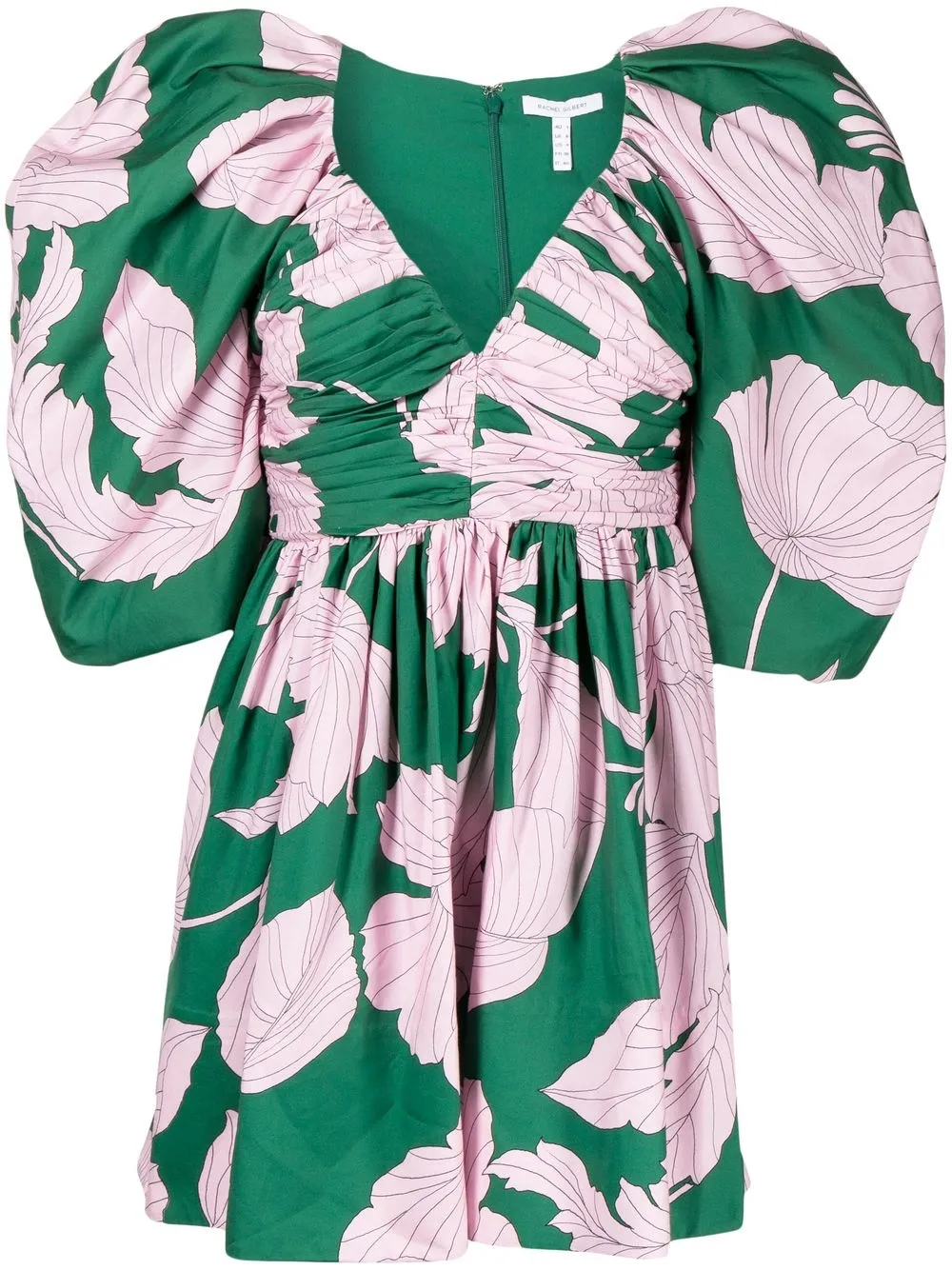 

Rachel Gilbert Violet floral-print mini dress - Green