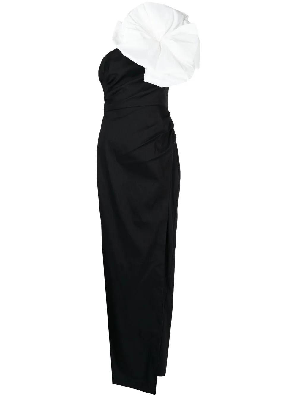 

Rachel Gilbert Evana ruched-detail evening dress - Black