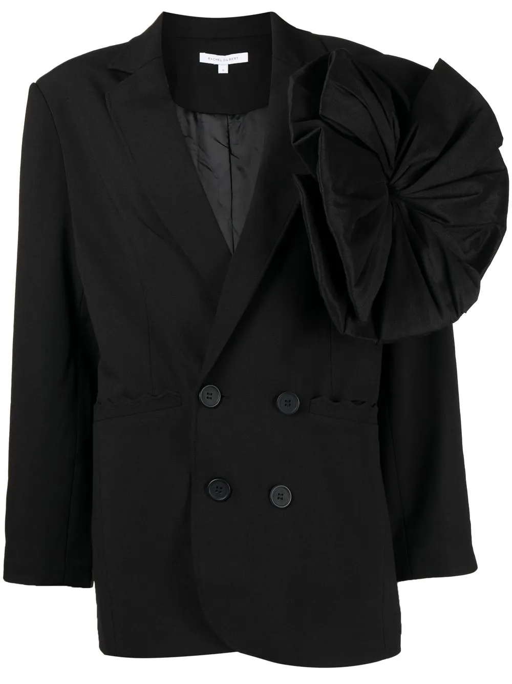 

Rachel Gilbert Enrico corsage-detail blazer - White