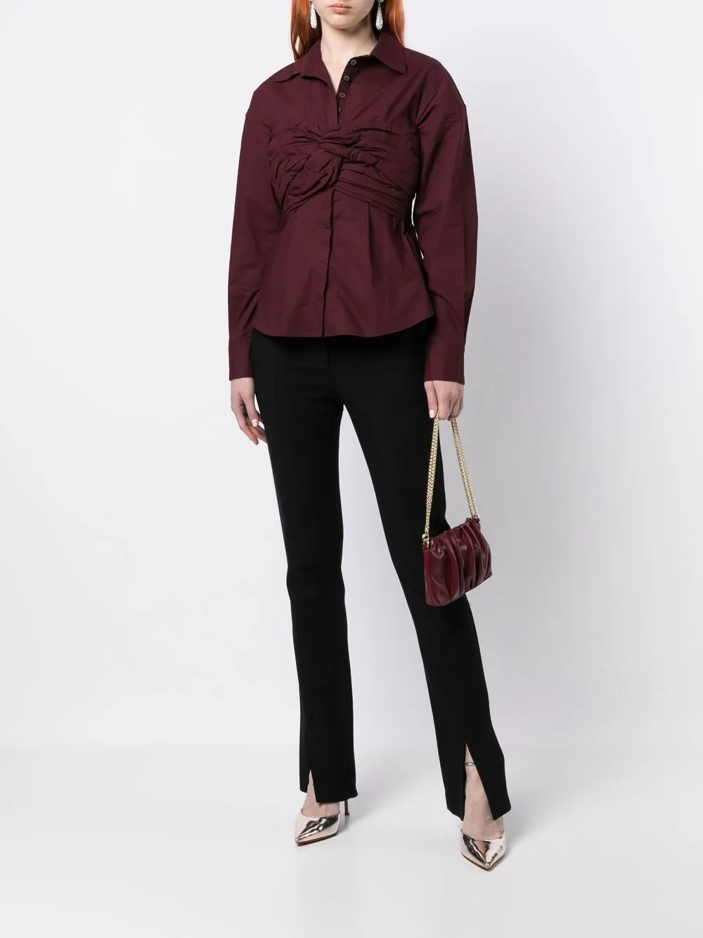 Rachel Gilbert Blouse met ruches - Rood