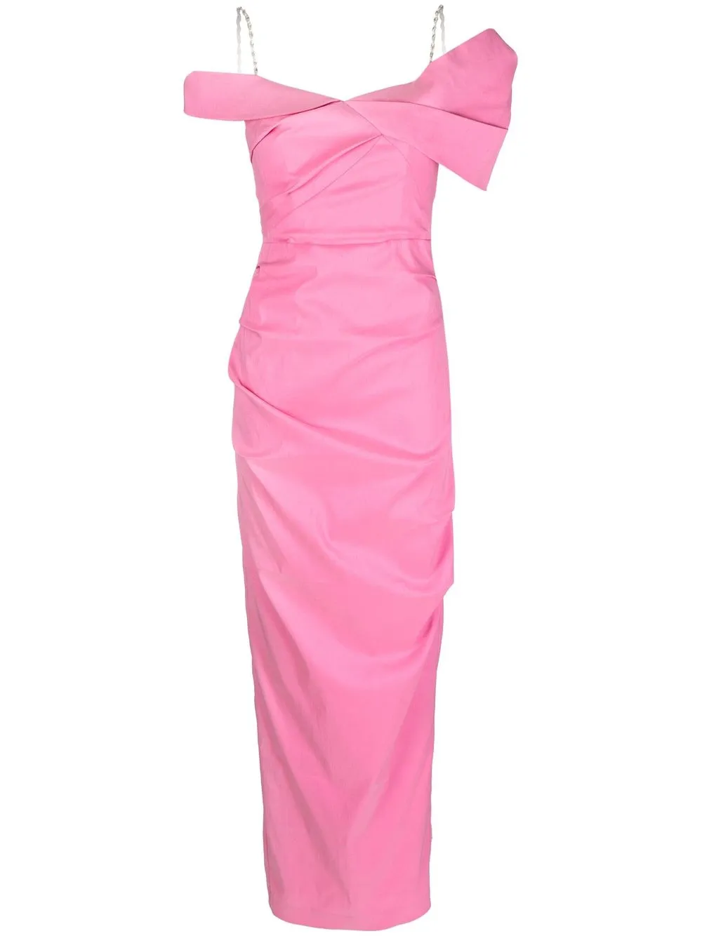 

Rachel Gilbert Dahli ruched-detail gown - Pink