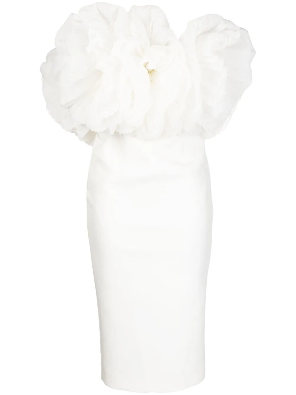 

Rachel Gilbert vestido Angelo con apliques florales - Blanco