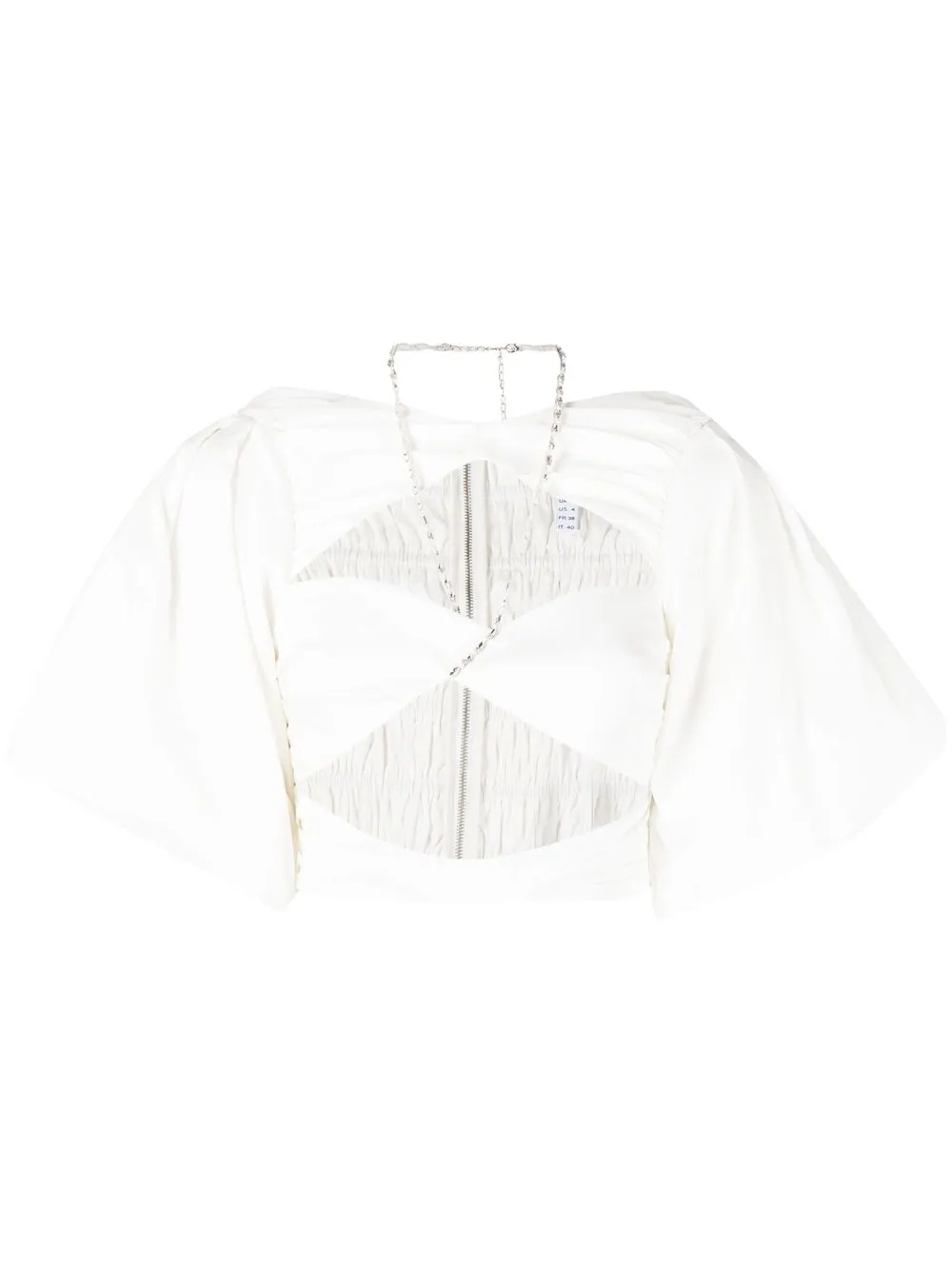 

Rachel Gilbert Dahli cut-out detail cropped blouse - White