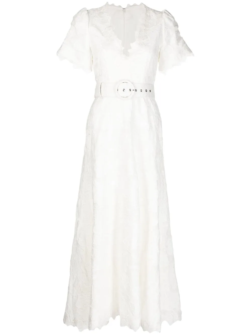 

Rachel Gilbert vestido Emelia con cinturón - Blanco