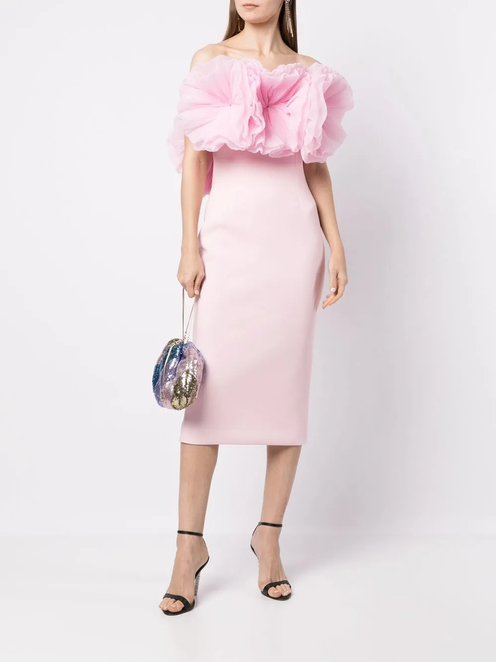 Rachel Gilbert Jurk met bloemenpatch - Roze