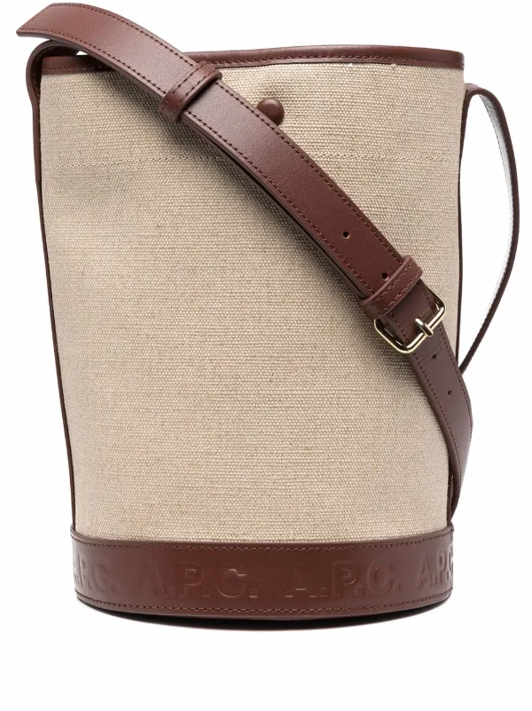 A.P.C. H l ne contrast trim Bucket Bag Farfetch