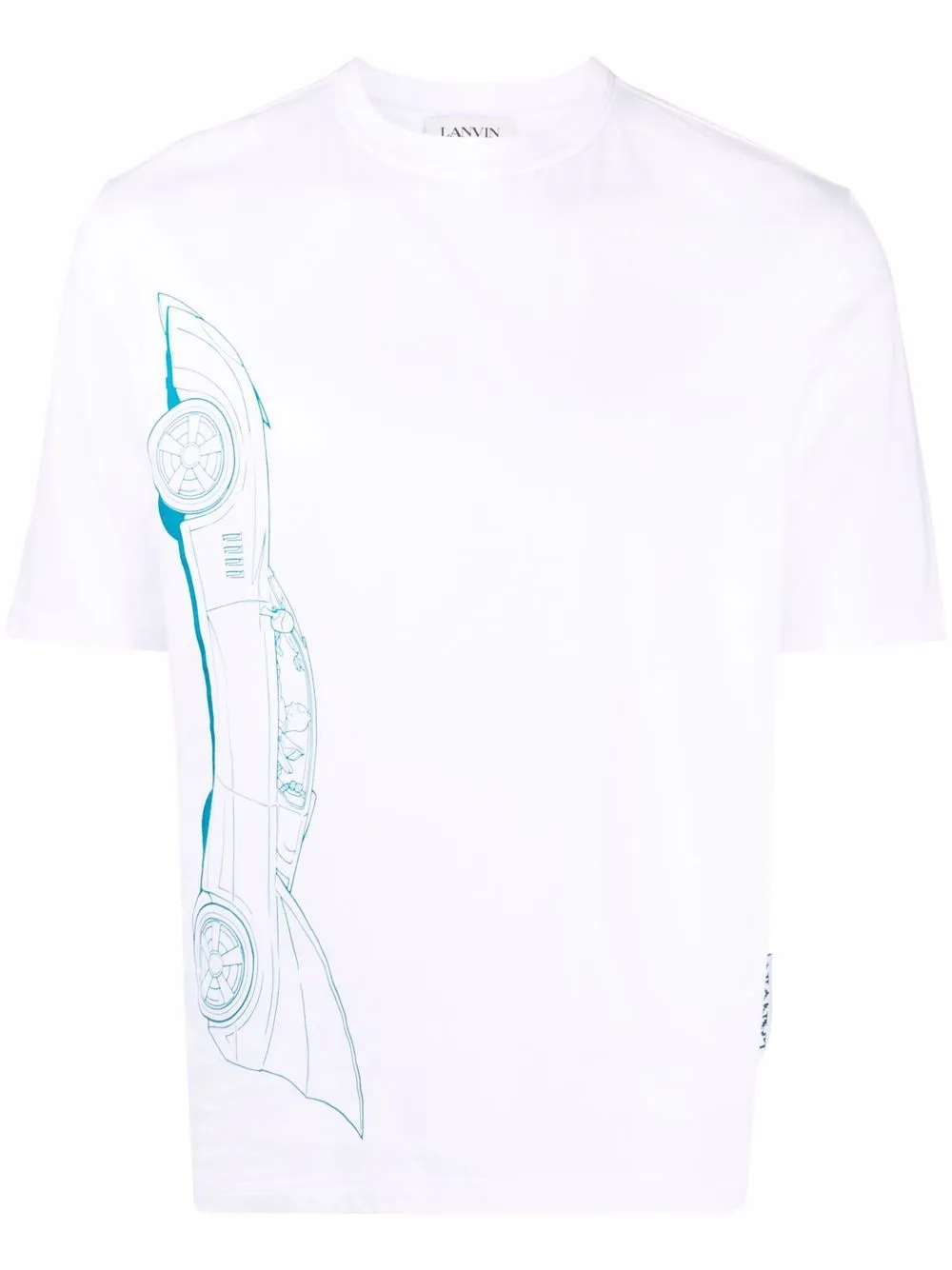 

Lanvin playera con motivo Batman Car - Blanco