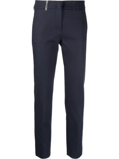 cropped slim-fit trousers | Peserico 