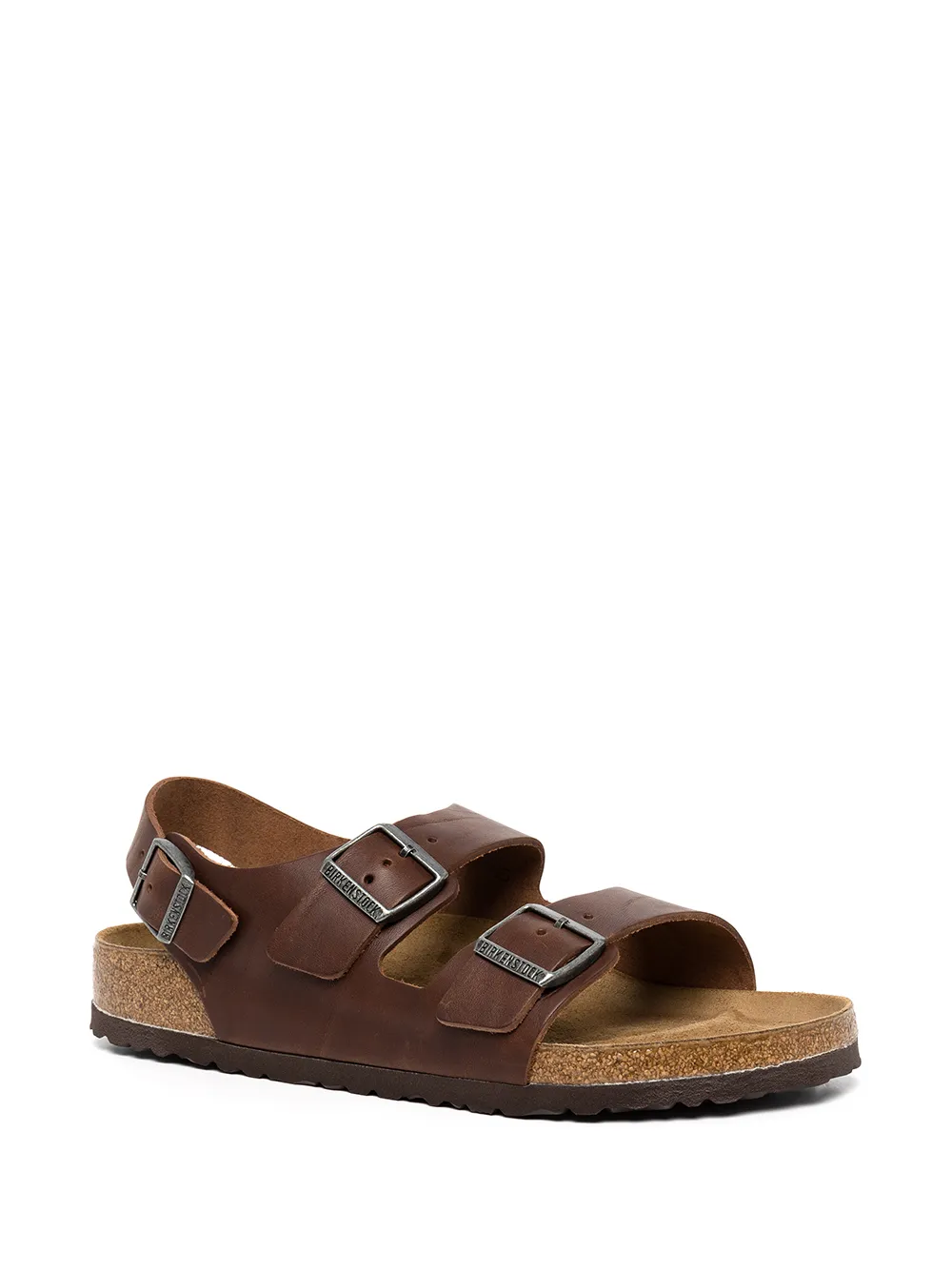 Birkenstock Milano leren sandalen - Bruin