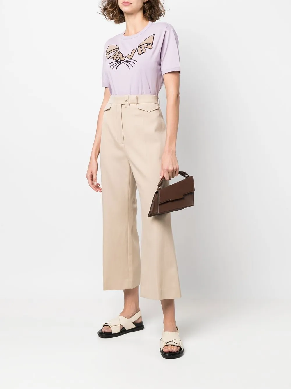 Lanvin Kick flare broek - Beige