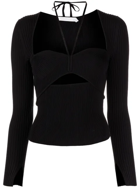 Simkhai Alexia cut-out ribbed top